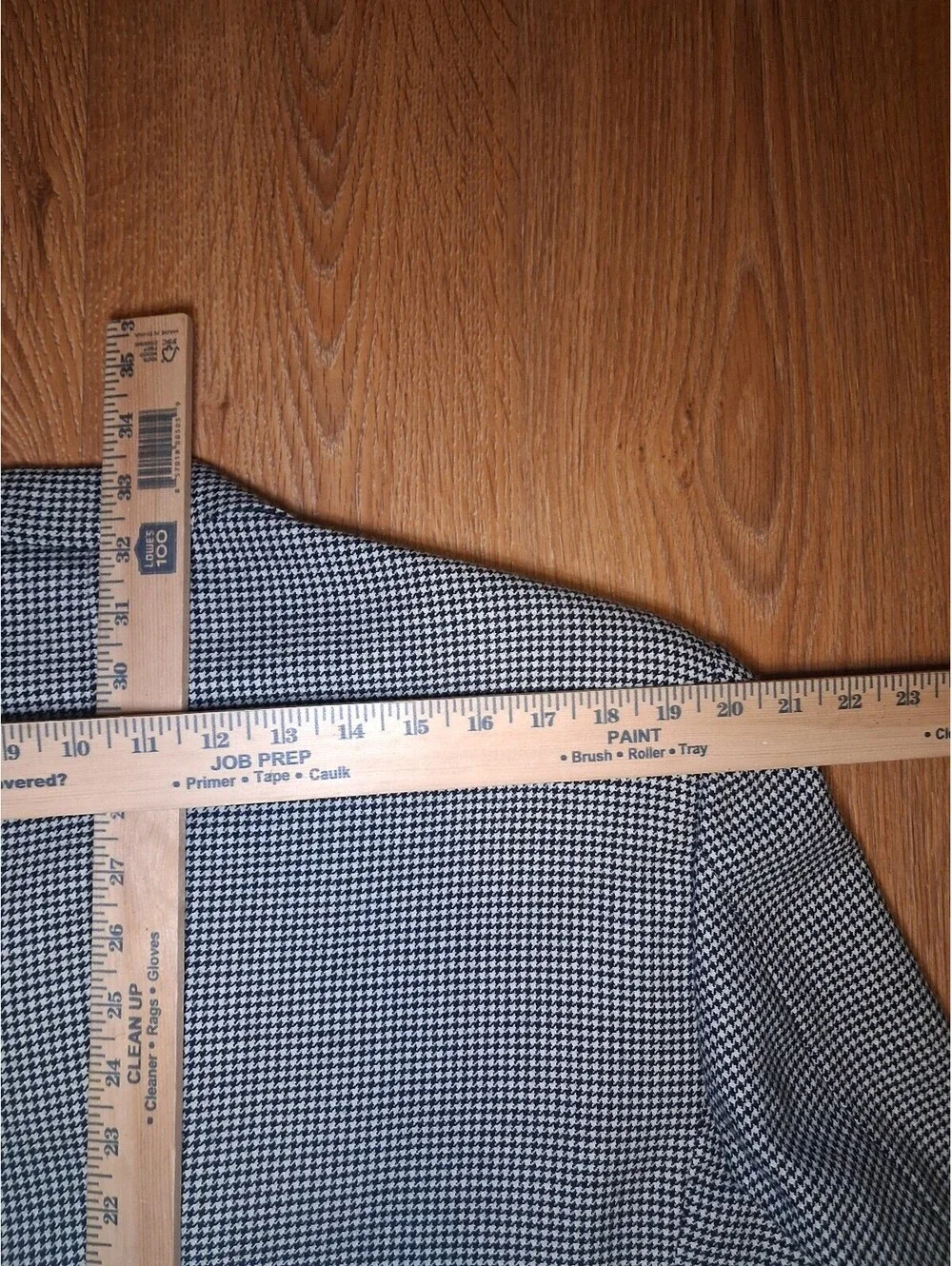 Hickey Freeman Sport Coat 44L White Houndstooth Cashmere